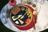 Oregon Ducks - Insignia Acacia and Slate Serving Board with Cheese Tools