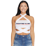Illinois Fighting Illini White Multi Way Bandeau Top