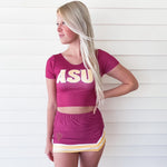 Arizona State ASU Maroon Babydoll Tee