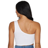 Indiana Hoosiers White One Shoulder Top