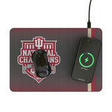 Indiana University Hoosiers 2025 College Football Playoff National Champion 15-Watt Wireless Charger and Mouse Pad