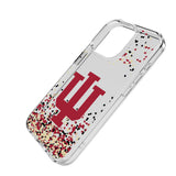 Indiana University Hoosiers Confetti Clear Phone Case for Apple iPhone