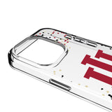 Indiana University Hoosiers Confetti Clear Phone Case for Apple iPhone