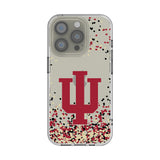 Indiana University Hoosiers Confetti Clear Phone Case for Apple iPhone