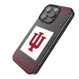 Indiana University Hoosiers Linen Black Bling Phone Case for Apple iPhone