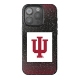 Indiana University Hoosiers Linen Black Bling Phone Case for Apple iPhone