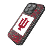 Indiana University Hoosiers Paisley Black Bling Phone Case for Apple iPhone