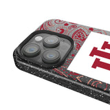 Indiana University Hoosiers Paisley Black Bling Phone Case for Apple iPhone