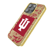 Indiana University Hoosiers Paisley Bling Phone Case for Apple iPhone