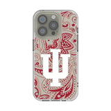 Indiana University Hoosiers Paisley Clear Phone Case for Apple iPhone