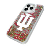 Indiana University Hoosiers Paisley Glitter Phone Case for Apple iPhone