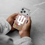 Indiana University Hoosiers Paisley Glitter Phone Case for Apple iPhone