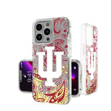 Indiana University Hoosiers Paisley Glitter Phone Case for Apple iPhone