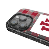 Indiana University Hoosiers Plaid Black Bling Phone Case for Apple iPhone
