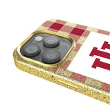 Indiana University Hoosiers Plaid Bling Phone Case for Apple iPhone