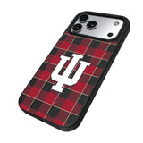 Indiana University Hoosiers Plaid MagSafe Compatible Phone Case for Apple iPhone