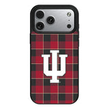 Indiana University Hoosiers Plaid MagSafe Compatible Phone Case for Apple iPhone