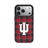 Indiana University Hoosiers Plaid MagSafe Compatible Phone Case for Apple iPhone