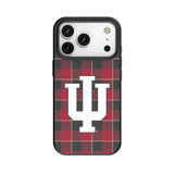 Indiana University Hoosiers Plaid MagSafe Compatible Phone Case for Apple iPhone