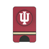 Indiana University Hoosiers Stripe PopSockets MagSafe-Compatible PopWallet+