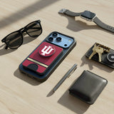 Indiana University Hoosiers Stripe PopSockets MagSafe-Compatible PopWallet+