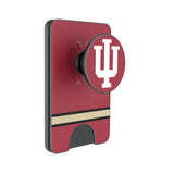 Indiana University Hoosiers Stripe PopSockets MagSafe-Compatible PopWallet+
