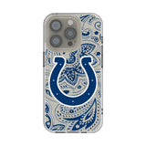 Indianapolis Colts Paisley Clear Phone Case for Apple iPhone