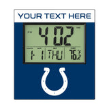 Indianapolis Colts Personalized Color Block Wall Clock