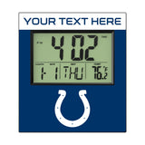 Indianapolis Colts Personalized Color Block Wall Clock