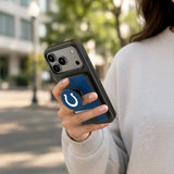 Indianapolis Colts Personalized Endzone Solid PopSockets MagSafe-Compatible PopWallet+