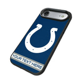 Indianapolis Colts Personalized Stripe Bump Phone Case for Apple iPhone