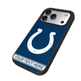 Indianapolis Colts Personalized Stripe Bump Phone Case for Apple iPhone