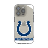 Indianapolis Colts Personalized Tilt Clear Phone Case for Apple iPhone
