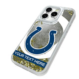 Indianapolis Colts Personalized Tilt Glitter Phone Case for Apple iPhone