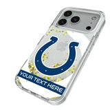 Indianapolis Colts Personalized Tilt Glitter Phone Case for Apple iPhone