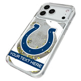 Indianapolis Colts Personalized Tilt Glitter Phone Case for Apple iPhone