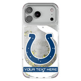 Indianapolis Colts Personalized Tilt Glitter Phone Case for Apple iPhone