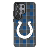 Indianapolis Colts Plaid MagSafe Compatible Phone Case for Samsung Galaxy 26 Series
