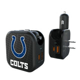 Indianapolis Colts Text Backdrop 2 in 1 USB A/C Charger