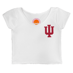 Indiana Hoosiers White Babydoll Tee