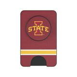 Iowa State University Cyclones Stripe PopSockets MagSafe-Compatible PopWallet+