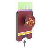 Iowa State University Cyclones Stripe PopSockets MagSafe-Compatible PopWallet+