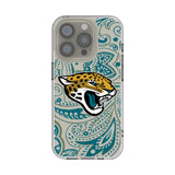 Jacksonville Jaguars Paisley Clear Phone Case for Apple iPhone