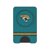 Jacksonville Jaguars Personalized Endzone Solid PopSockets MagSafe-Compatible PopWallet+
