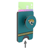 Jacksonville Jaguars Personalized Endzone Solid PopSockets MagSafe-Compatible PopWallet+