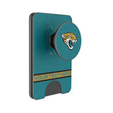 Jacksonville Jaguars Personalized Endzone Solid PopSockets MagSafe-Compatible PopWallet+