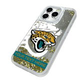 Jacksonville Jaguars Personalized Tilt Glitter Phone Case for Apple iPhone