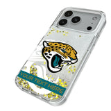 Jacksonville Jaguars Personalized Tilt Glitter Phone Case for Apple iPhone