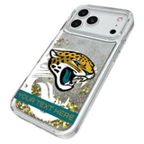 Jacksonville Jaguars Personalized Tilt Glitter Phone Case for Apple iPhone