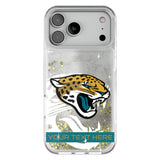 Jacksonville Jaguars Personalized Tilt Glitter Phone Case for Apple iPhone